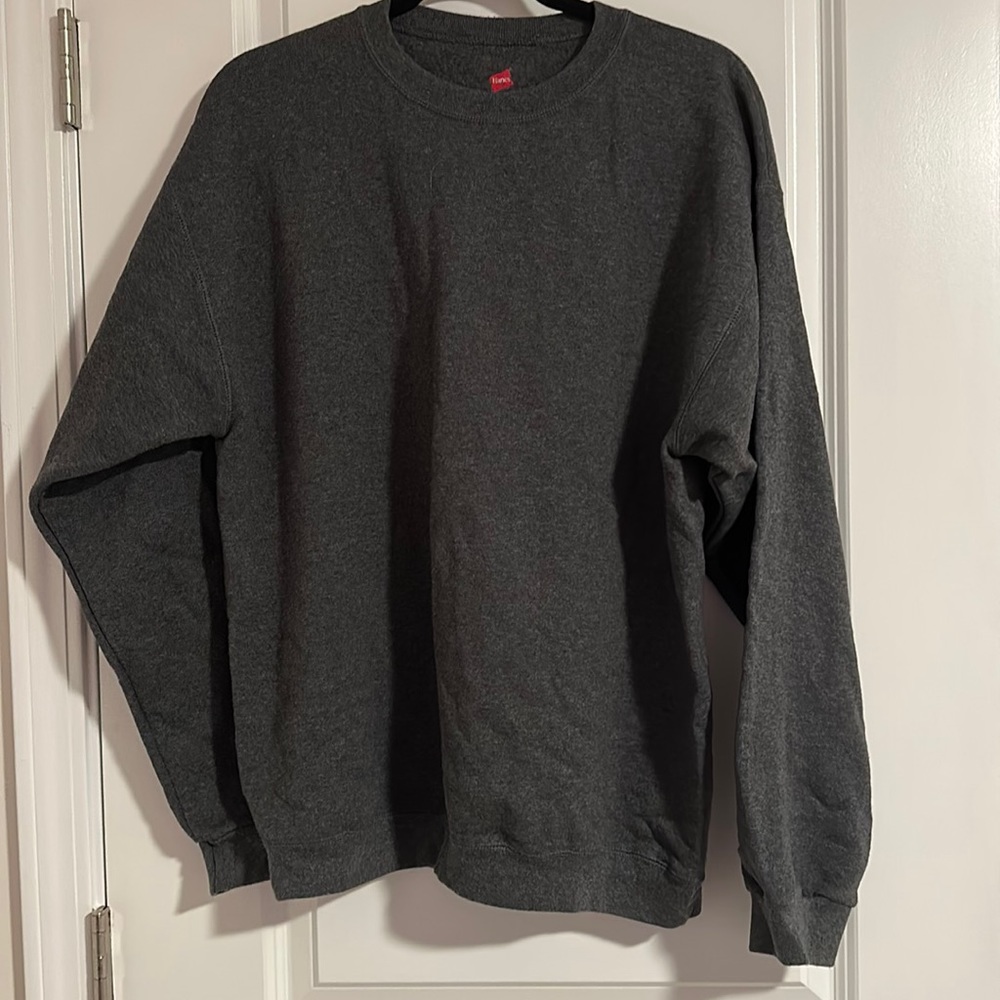 Hanes Sweatshirt Size M Heather Gray